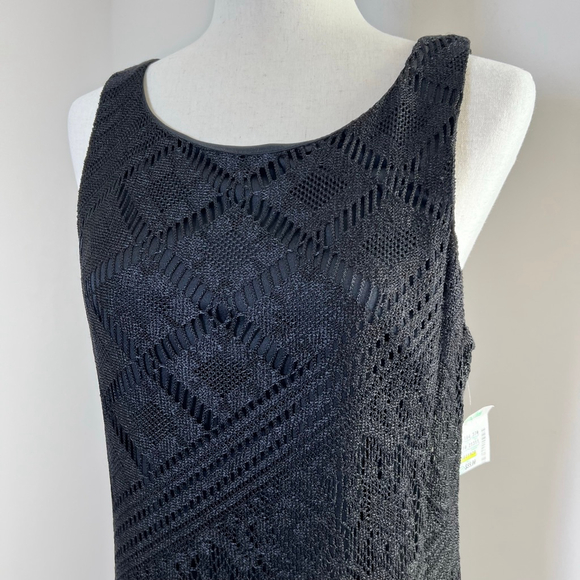 Vintage Maxi Dress Black Fringe Lace Whimsigoth Fairy Flapper Cocktail Gatsby - Picture 5 of 9